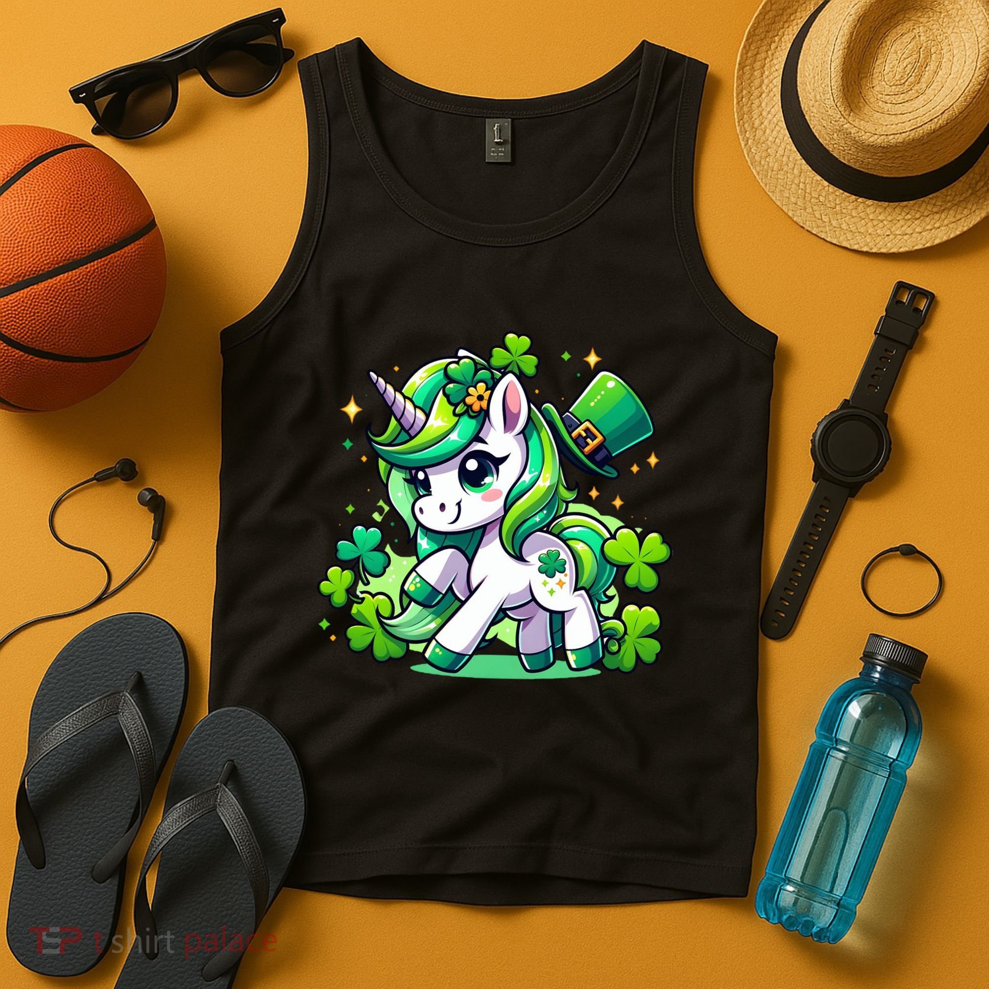 St Patrick Day Irish Unicorn Lepricorn Tank Top
