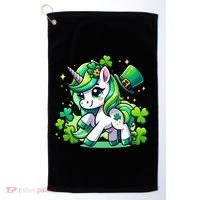 St Patrick Day Irish Unicorn Lepricorn Golf Towel thumb 0