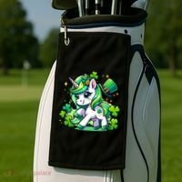 St Patrick Day Irish Unicorn Lepricorn Golf Towel thumb 2