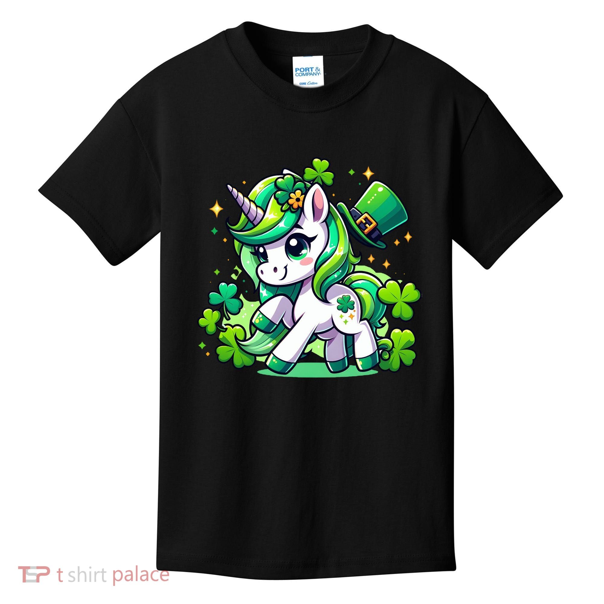 St Patrick Day Irish Unicorn Lepricorn Kids T-Shirt