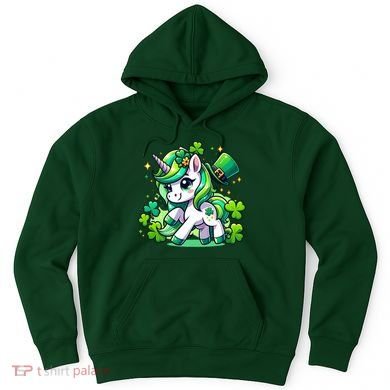 St Patrick Day Irish Unicorn Lepricorn Hoodie