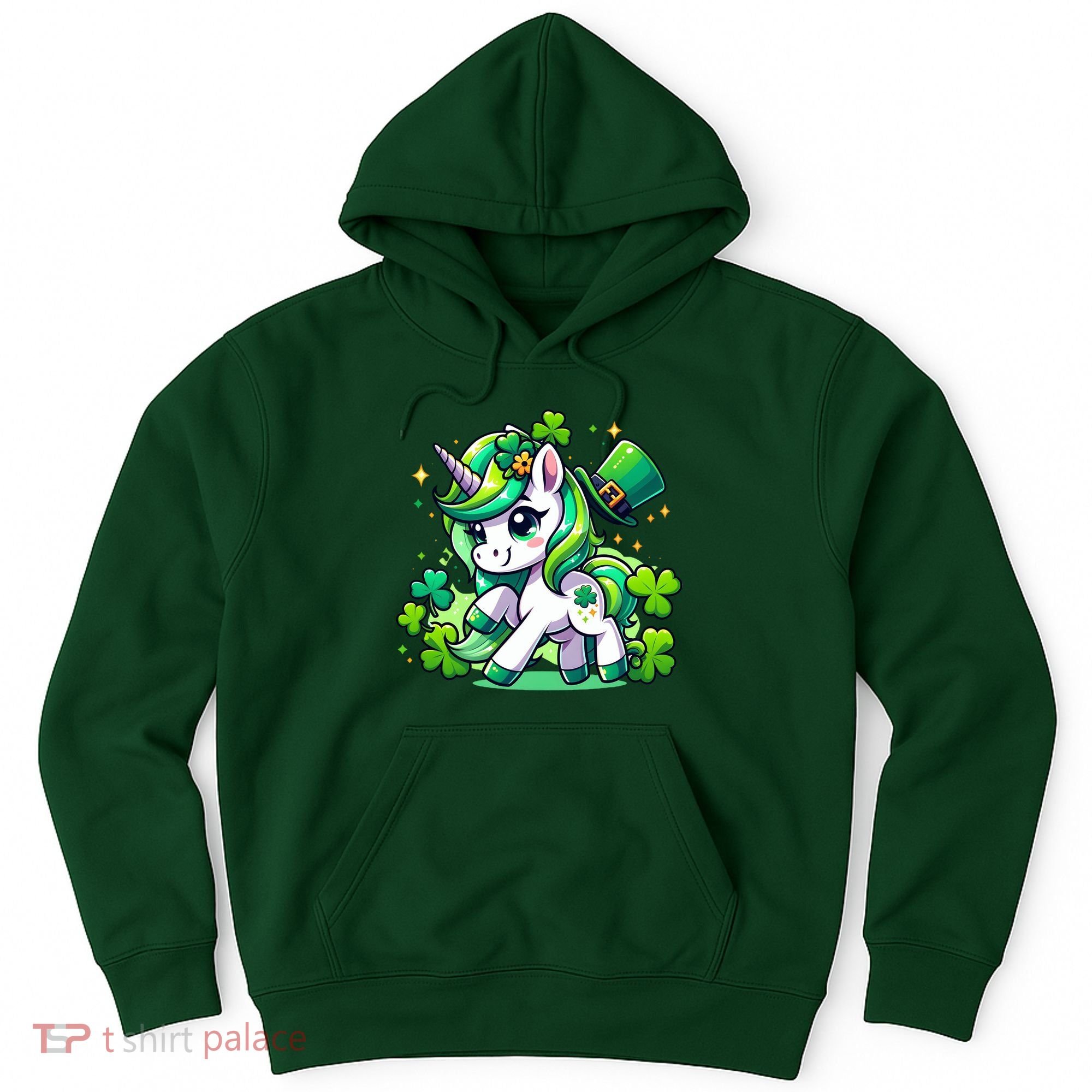 St Patrick Day Irish Unicorn Lepricorn Hoodie