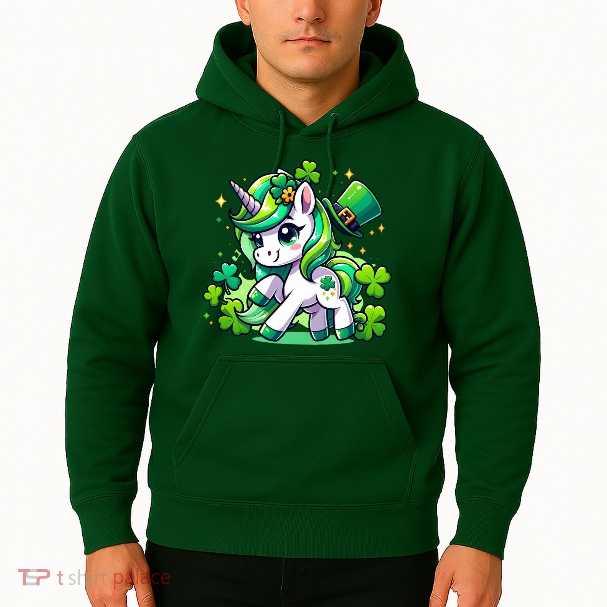 St Patrick Day Irish Unicorn Lepricorn Hoodie