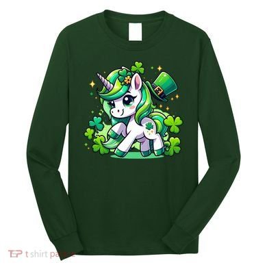 St Patrick Day Irish Unicorn Lepricorn Long Sleeve Shirt