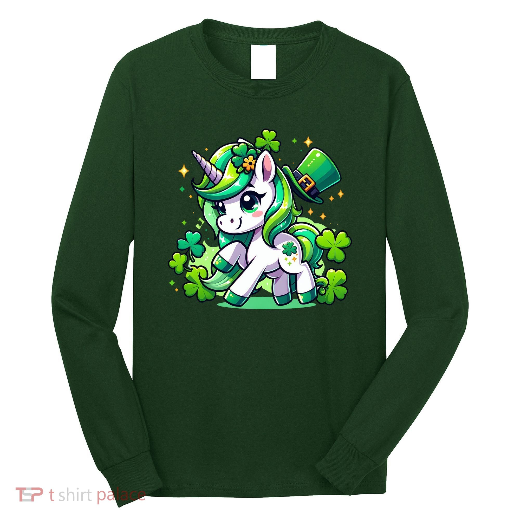 St Patrick Day Irish Unicorn Lepricorn Long Sleeve Shirt