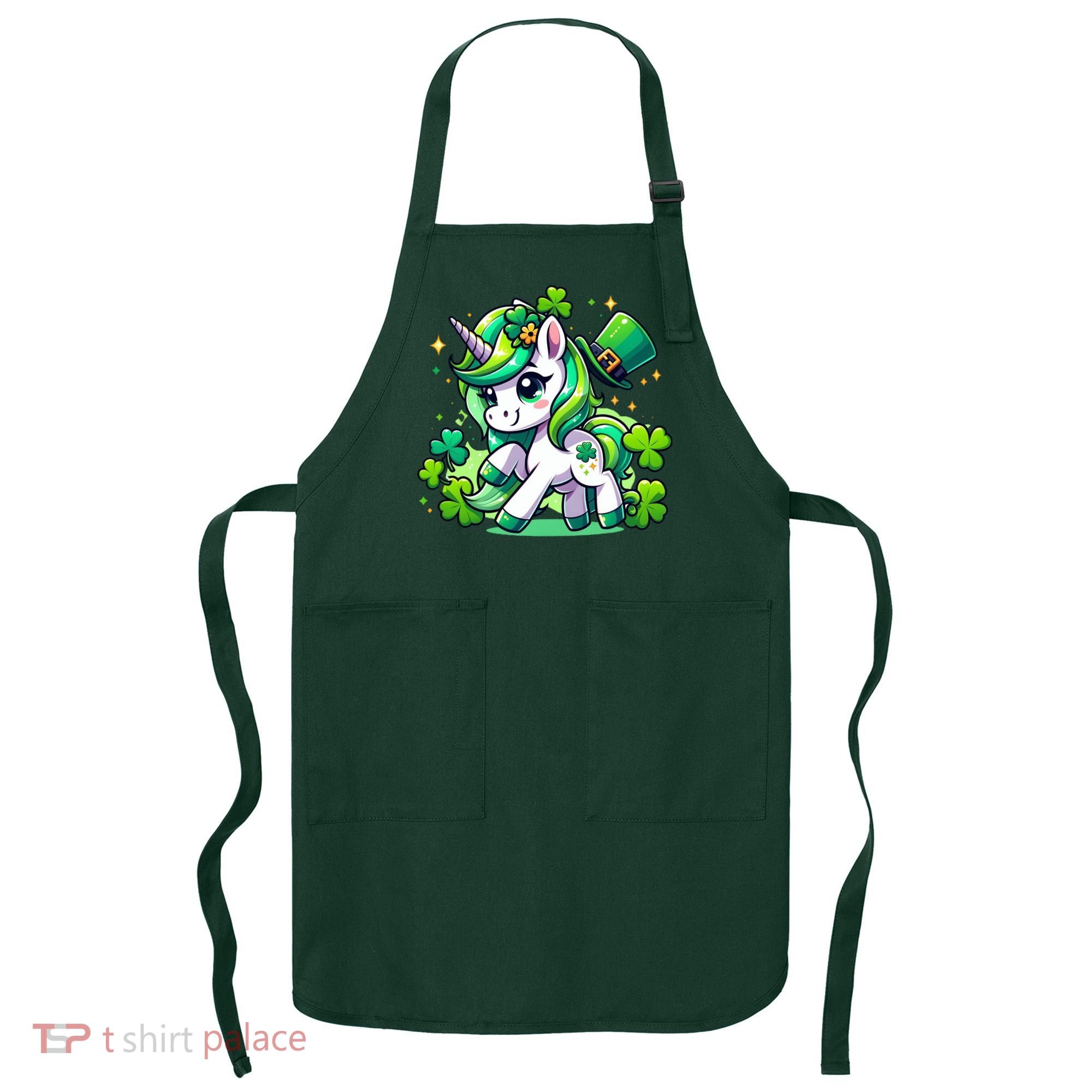 St Patrick Day Irish Unicorn Lepricorn Apron