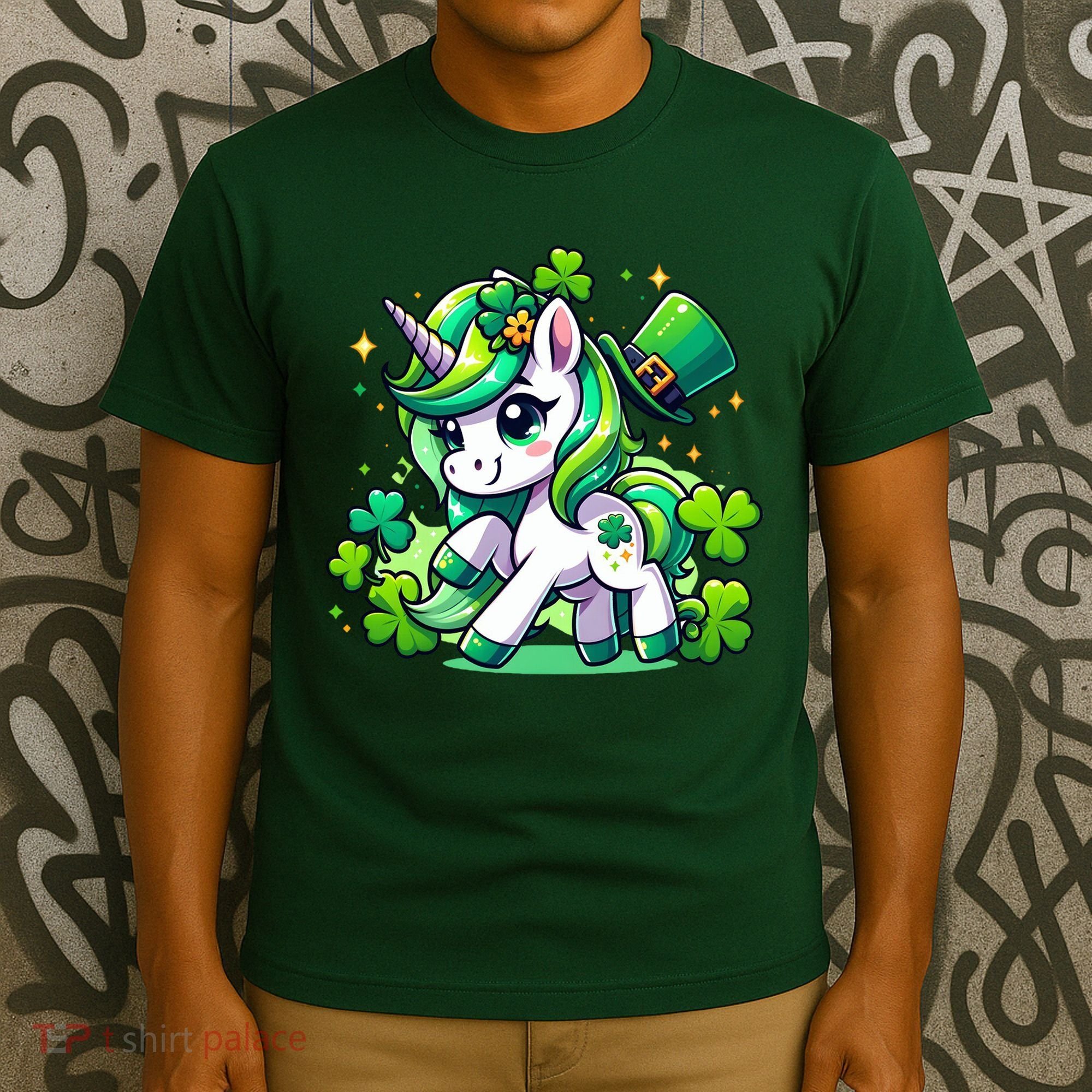 St Patrick Day Irish Unicorn Lepricorn T-Shirt