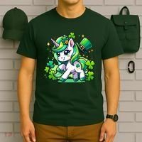 St Patrick Day Irish Unicorn Lepricorn T-Shirt thumb 6