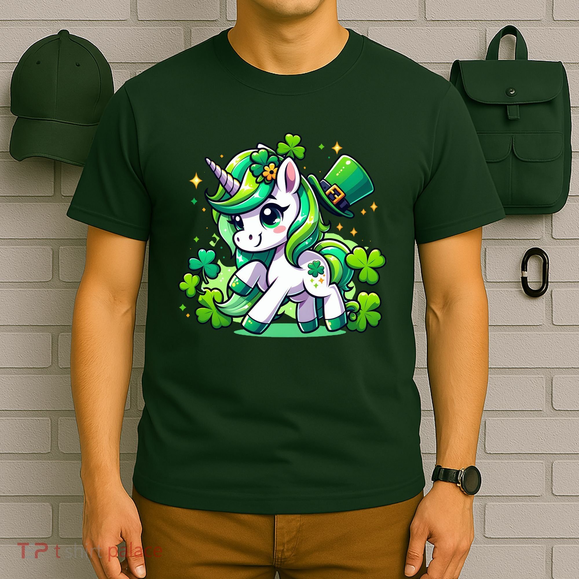 St Patrick Day Irish Unicorn Lepricorn T-Shirt