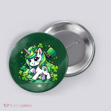 St Patrick Day Irish Unicorn Lepricorn Button