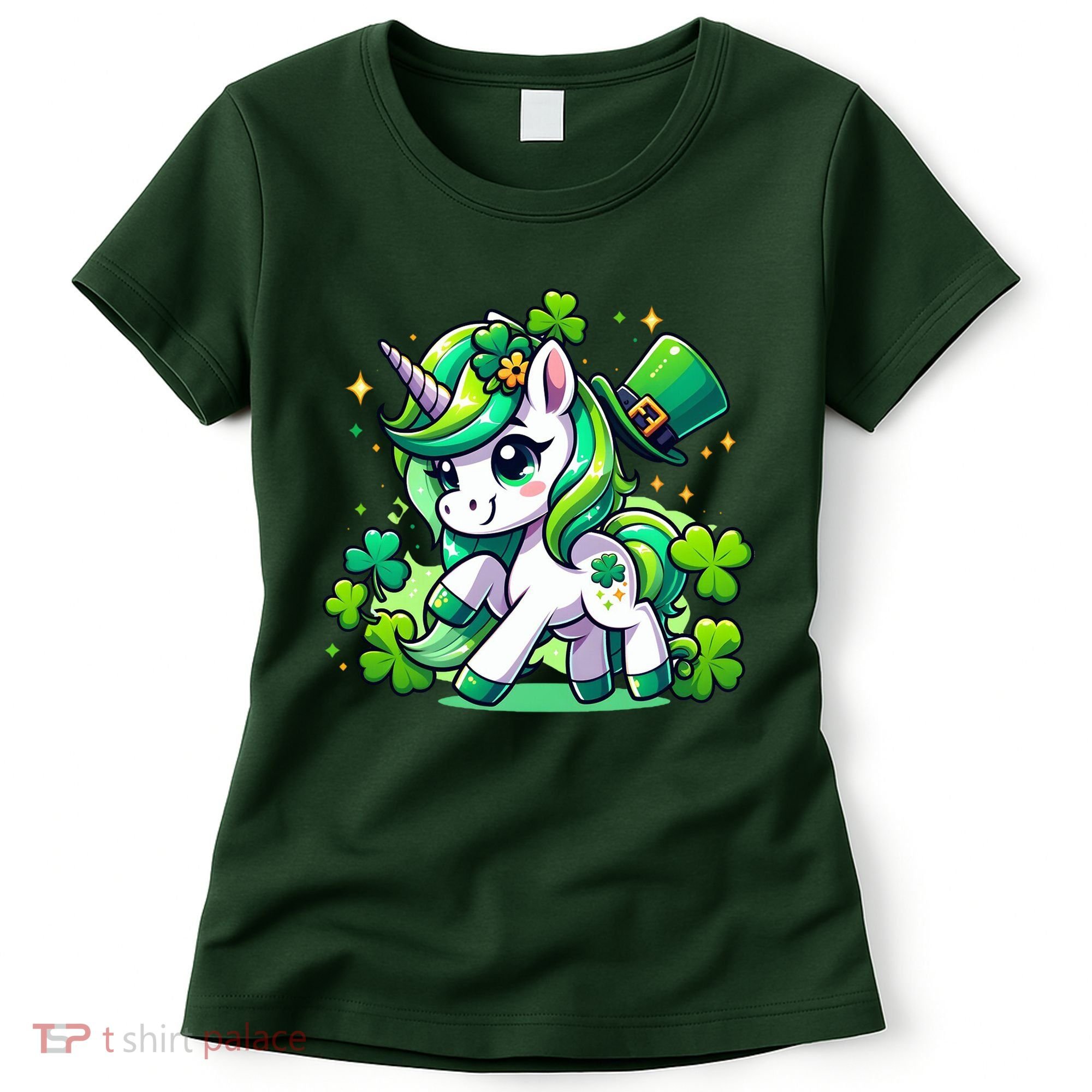 St Patrick Day Irish Unicorn Lepricorn Women's T-Shirt