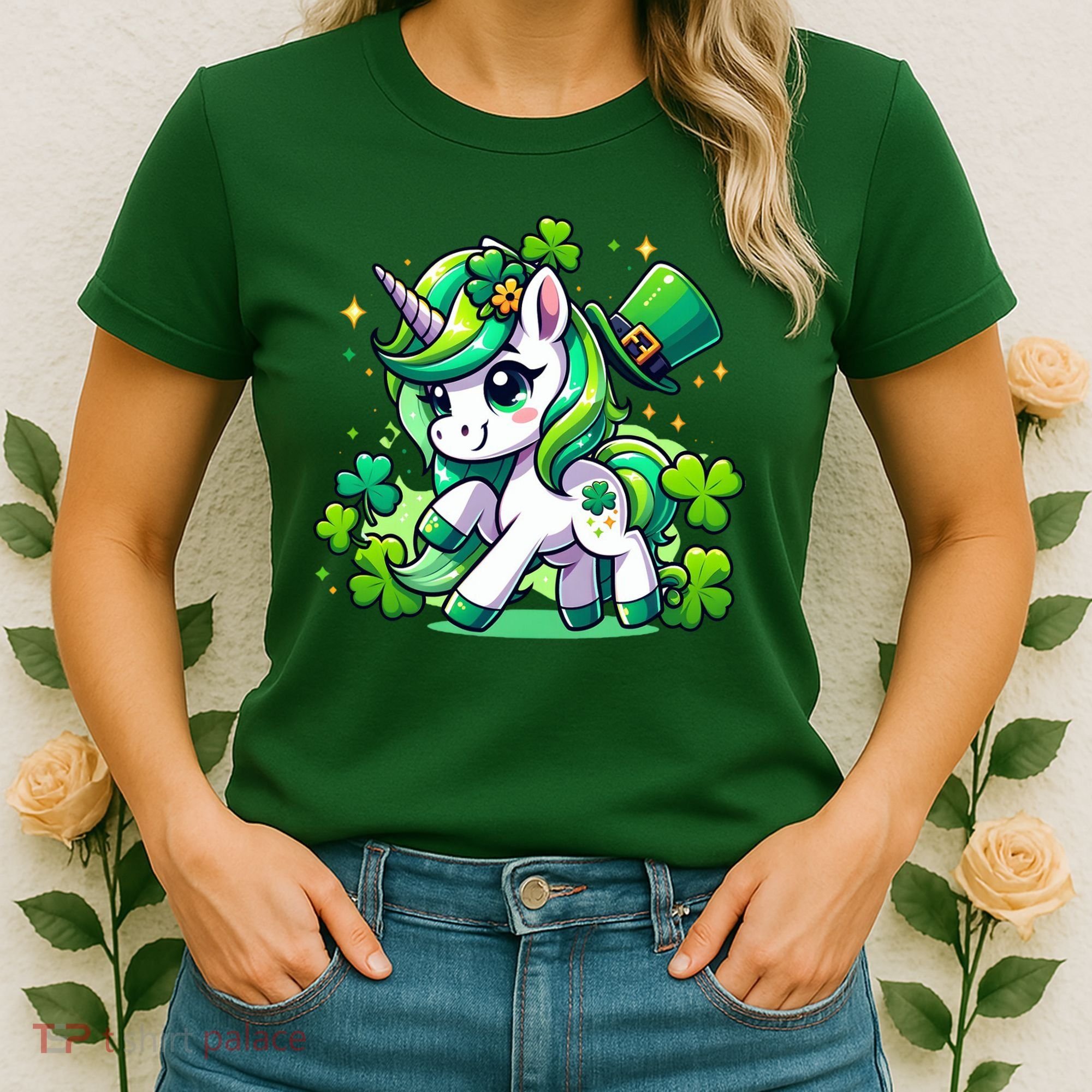 St Patrick Day Irish Unicorn Lepricorn Women's T-Shirt