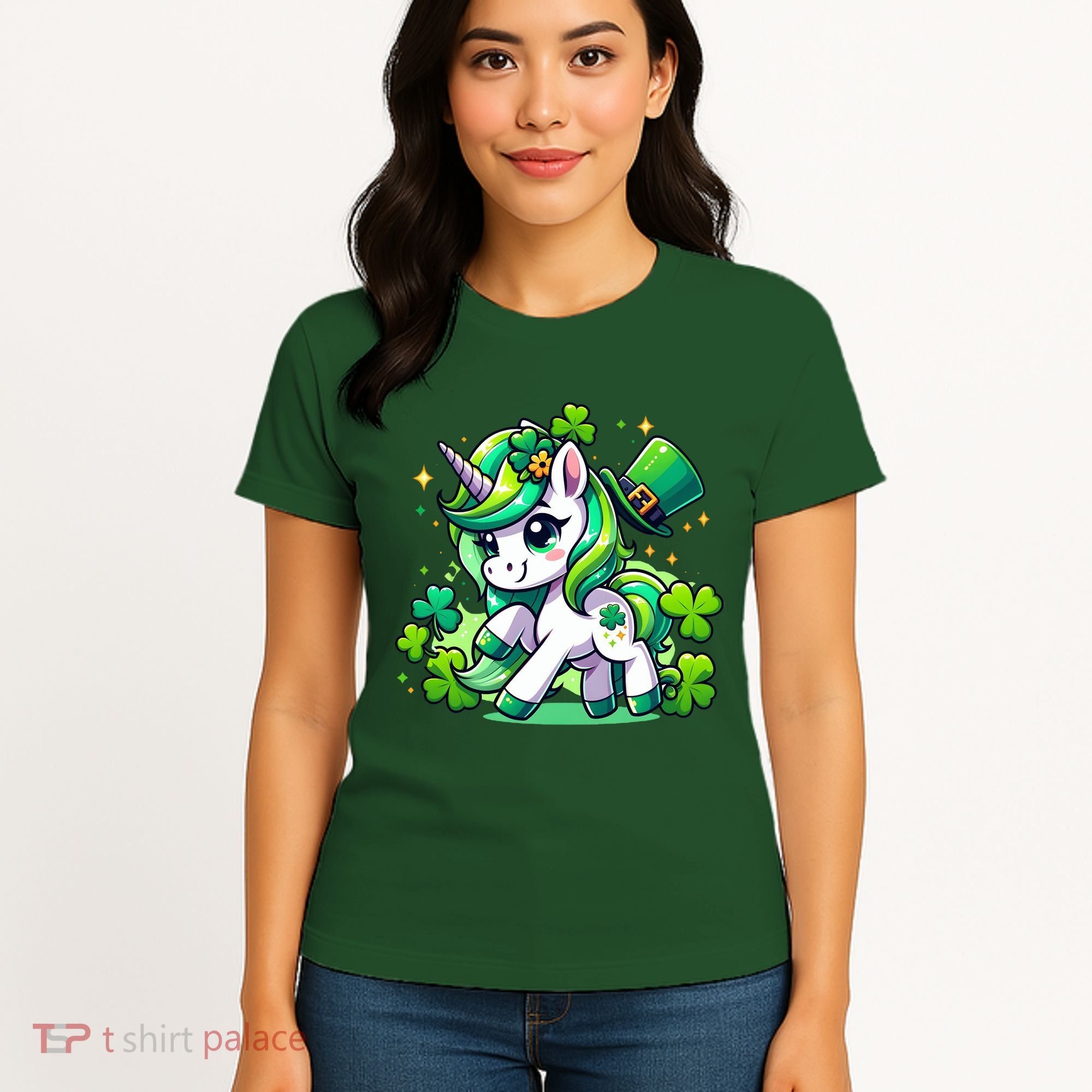 St Patrick Day Irish Unicorn Lepricorn Women's T-Shirt