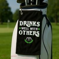 St Patricks Day, Funny St Patricks Day, St Patricks Day Drinking Team Golf Towel thumb 2