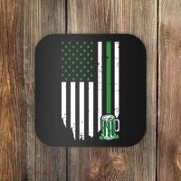 St Patrick's Day Beer American Flag Coaster thumb 0
