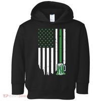 St Patrick's Day Beer American Flag Toddler Hoodie thumb 0