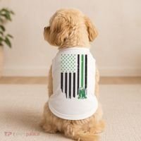 St Patrick's Day Beer American Flag Doggie Tank thumb 2