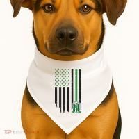 St Patrick's Day Beer American Flag USA-Made Doggie Bandana thumb 1