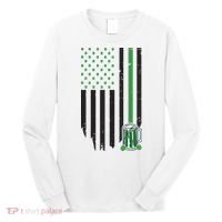 St Patrick's Day Beer American Flag Long Sleeve Shirt thumb 0