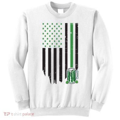 St Patrick's Day Beer American Flag Sweatshirt