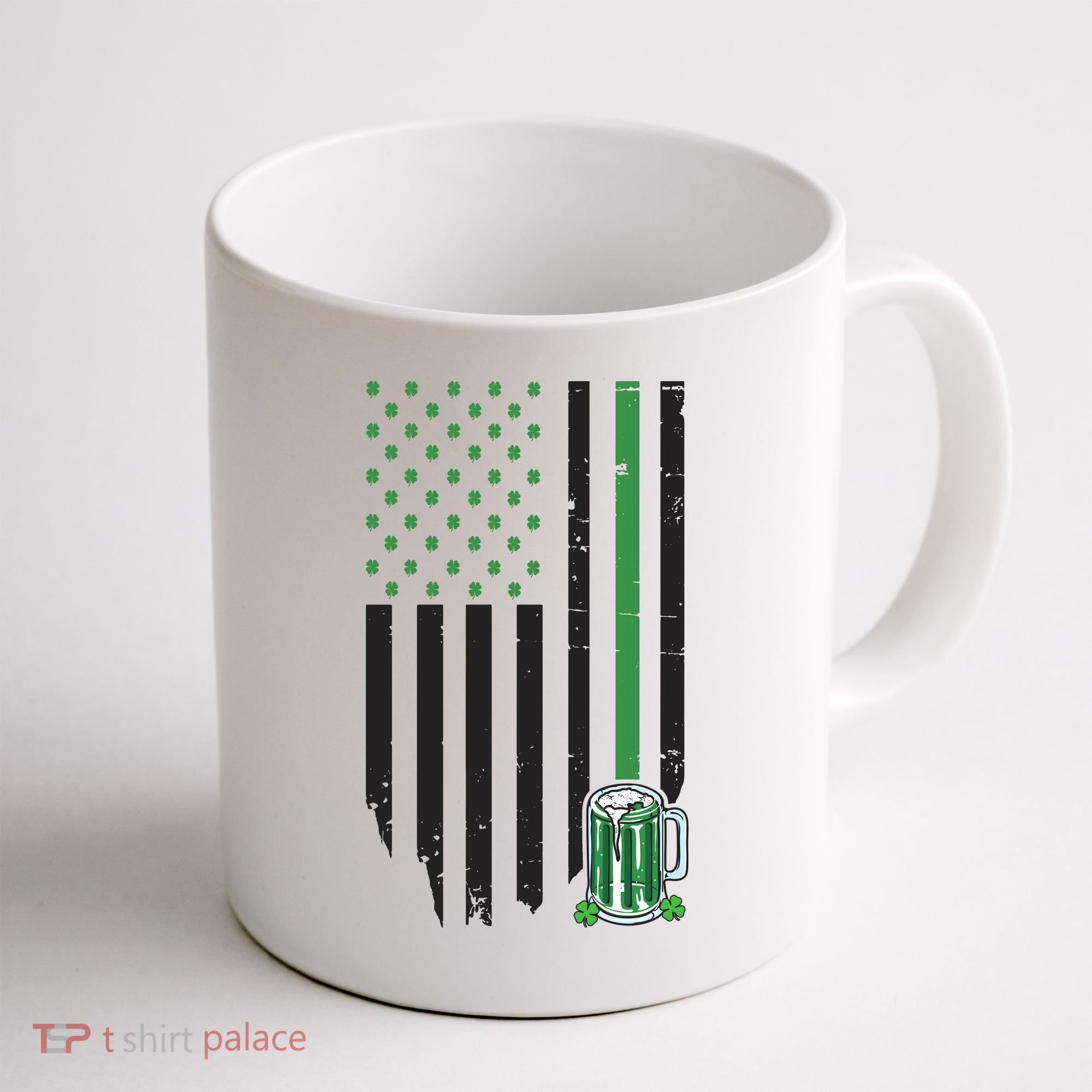 St Patrick's Day Beer American Flag Coffee Mug