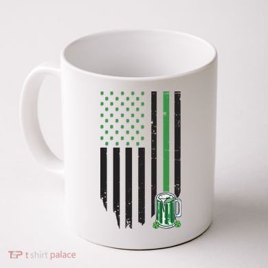St Patrick's Day Beer American Flag Coffee Mug