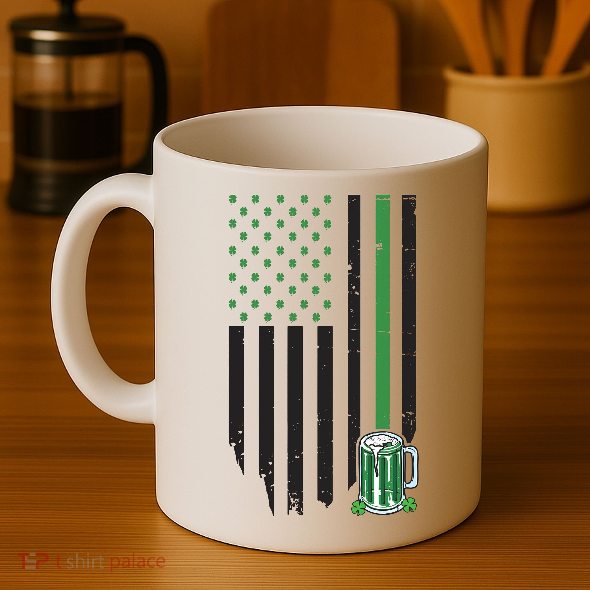 St Patrick's Day Beer American Flag Coffee Mug