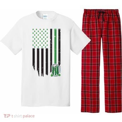 St Patrick's Day Beer American Flag Pajama Set