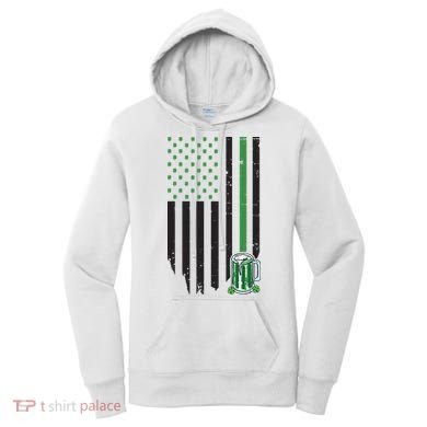 St Patrick's Day Beer American Flag Women's Hoodie