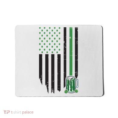 St Patrick's Day Beer American Flag Mousepad