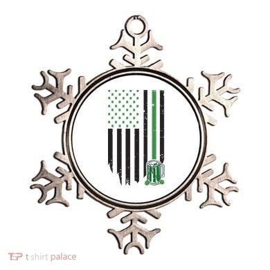 St Patrick's Day Beer American Flag Ornament