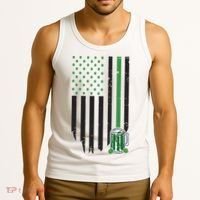 St Patrick's Day Beer American Flag Tank Top thumb 3