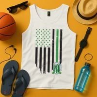 St Patrick's Day Beer American Flag Tank Top thumb 4