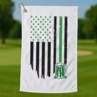 St Patrick's Day Beer American Flag Golf Towel thumb 1