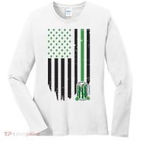 St Patrick's Day Beer American Flag Women's Long Sleeve Shirt thumb 0