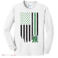 St Patrick's Day Beer American Flag Kids Long Sleeve Shirt thumb 0