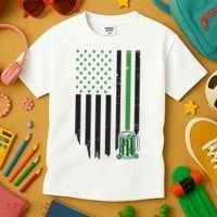 St Patrick's Day Beer American Flag Kids T-Shirt thumb 3