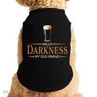 St Patrick's Day Hello Darkness My Old Friend Dark Beer Lover Doggie Tank thumb 0