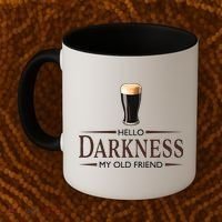 St Patrick's Day Hello Darkness My Old Friend Dark Beer Lover Coffee Mug thumb 2