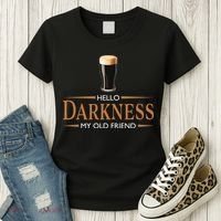 St Patrick's Day Hello Darkness My Old Friend Dark Beer Lover Women's T-Shirt thumb 3