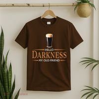 St Patrick's Day Hello Darkness My Old Friend Dark Beer Lover T-Shirt thumb 2