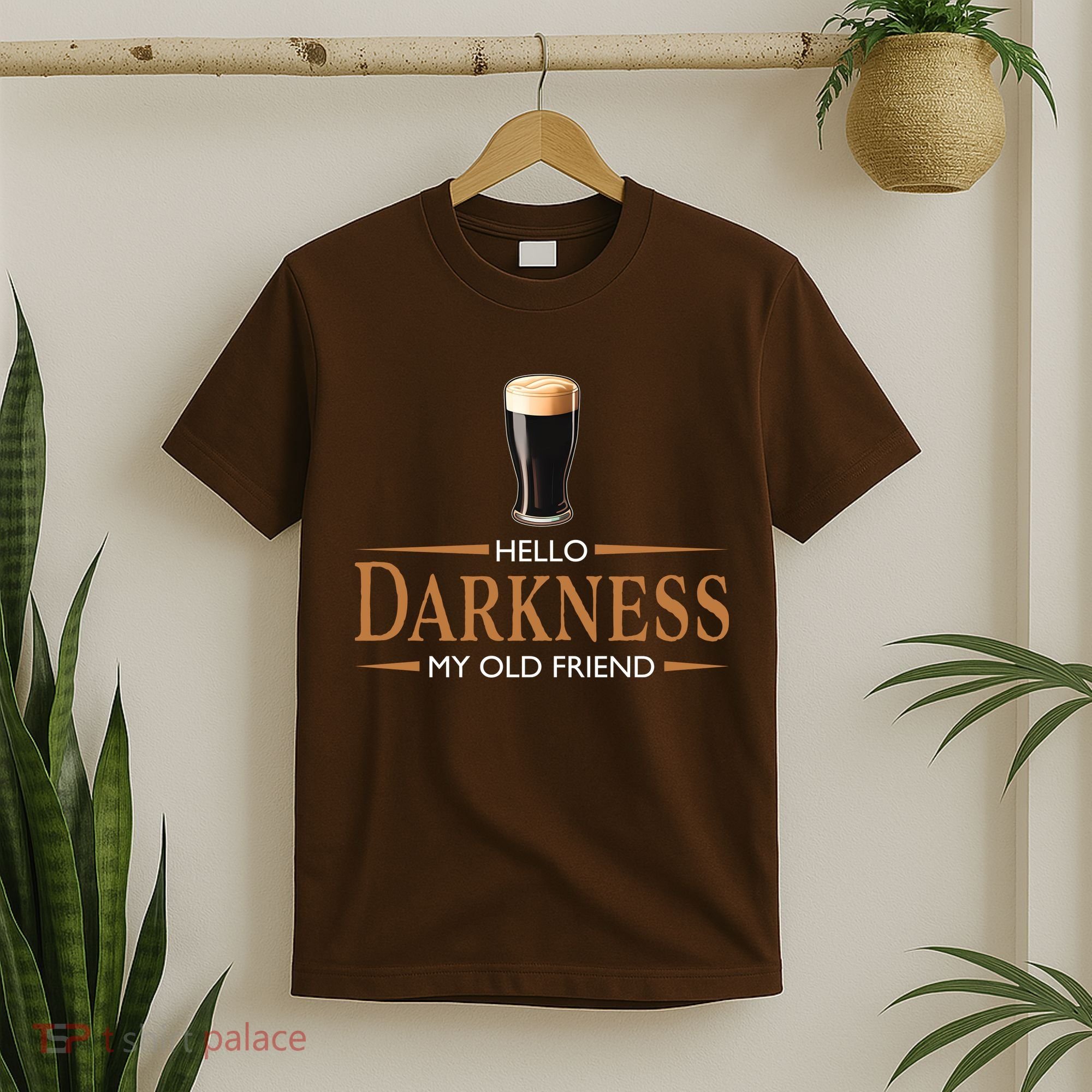 St Patrick's Day Hello Darkness My Old Friend Dark Beer Lover T-Shirt