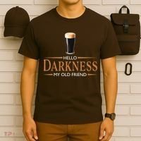 St Patrick's Day Hello Darkness My Old Friend Dark Beer Lover T-Shirt thumb 6