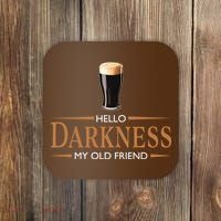 St Patrick's Day Hello Darkness My Old Friend Dark Beer Lover Coaster thumb 0
