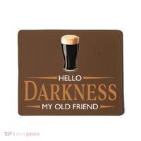 St Patrick's Day Hello Darkness My Old Friend Dark Beer Lover Mousepad thumb 0