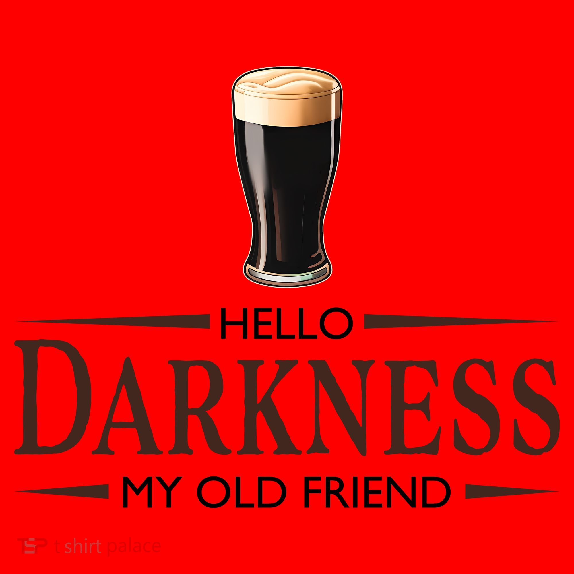 St Patrick's Day Hello Darkness My Old Friend Dark Beer Lover Santa Hat