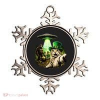 St Patricks Day Cat Selfie Leprechaun Bigfoot UFO Ornament thumb 0