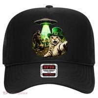 St Patricks Day Cat Selfie Leprechaun Bigfoot UFO Hat thumb 0