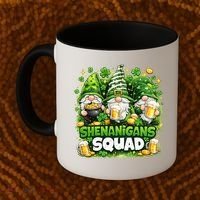 St Patricks Day Irish Gnomes Shenanigans Squad Coffee Mug thumb 2