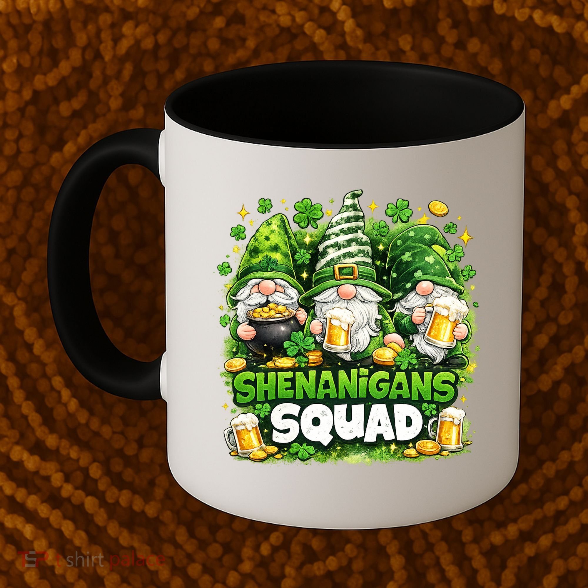 St Patricks Day Irish Gnomes Shenanigans Squad Coffee Mug
